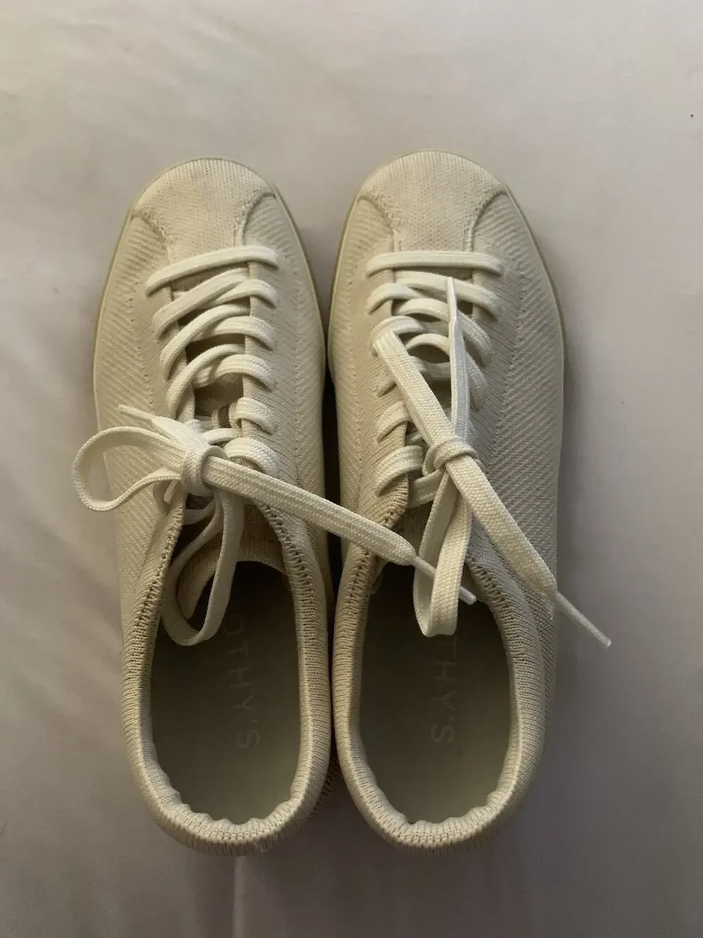 Women’s Rothy's The Lace Up Sneakers Oatmeal Size 9.5